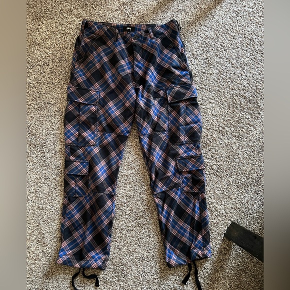 Stussy woolen check cargo pants us32 - Picture 6 of 11